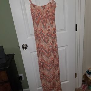 Scrunched top Aztec maxi dress
